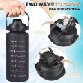 3pcs | 2pcs Motivational Water Bottle With Straw | 2L Gradient Color Drinking Water Bottle. 