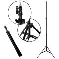 HOLA  Tiktok Videos 7 Feet Aluminum Tripod Stand With Mobile Phone Holder For DSLR and Ring Light - Black It Only Takes landscape Picture Videos if you want to rotate please order ball head with it. 