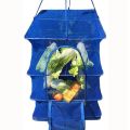 1Pcs Foldable 4 Layers Drying Rack for Vegetable Fish Dishes Mesh Hang Drying Net Hang ,Natural Way to Dry Food. 