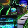 20Pcs 14mm Artificial Luminous Night Stones Pebble Glow In The Dark Pebbles Glow Gravels For Garden Yard Walkway Decor. 
