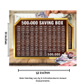 5 Lakh Money Saving Box | Bilal Accessory Store Wooden 500,000 Target Chart | Rupee Organizer for Smart Budgeting I Saving Box I Saving Money Box I Saving Box For Money I Saving Wooden Box | 5 Lac Large Savings Box | Money Saving Bank |Cash Collection Box. 
