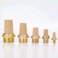 Brass Pneumatic Exhaust Muffler Sliencer 1/4 1/8 3/8 1/2 BSP Male Pneumatic Air Silencer Fittings Noise Filter Reducer. 
