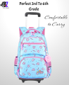 Bagzillas:High Quailty Durable Girls Handcarry Trolly Bag School Bags for Girls Waterproof 2 Wheeler Backpack Top Ranked school bag for girls Suite 2nd To 6th Grade. 