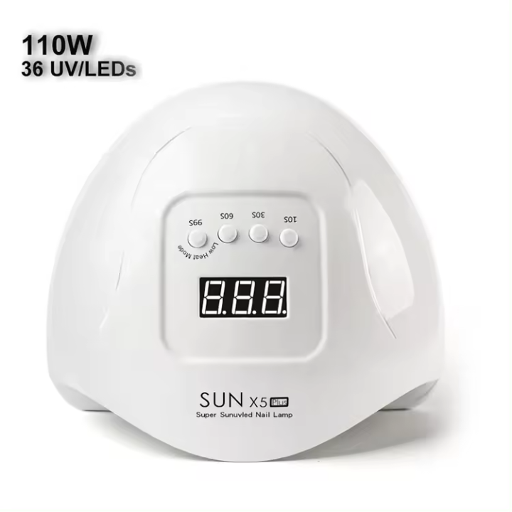 SUN X5 plus Nail Light Professional UV LED Nail Lamp -  120W, 36 UV LED Nail Lamp, Mini Size with Smart Auto Sensor, USB Plug, and LED UV Dual Light Source for Nail Art, Gel Nail Polish, and Curing.