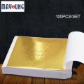 Mayoung 100 Pcs Gold Leaf Sheets Foil Paper for Arts Slime DIY Gilding Nails Art Craft. 