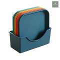 Colorful Vibrant Square shaped kids plate set with plate holder mini plates Colorful children Dinner & Breakfast plates Baby Feeding Plates. 