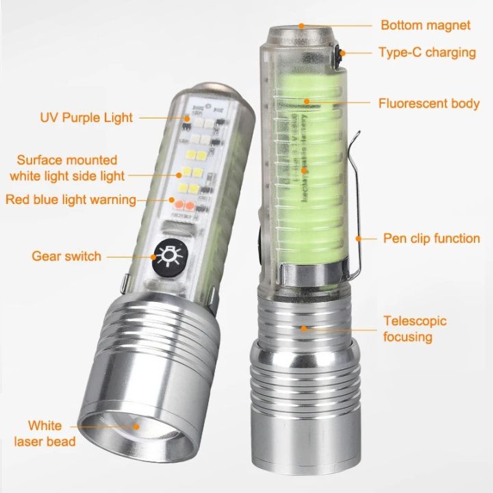 Multifunctional%20Zoom%20Flashlight%20%7C%20%20Rechargeable%20High%20Lumens%20Long%20Range%20Flash%20Light%208%20Modes%20Tactical%20Flashlight%20with%20Fluorescent%20Shell%20-%20Image%206