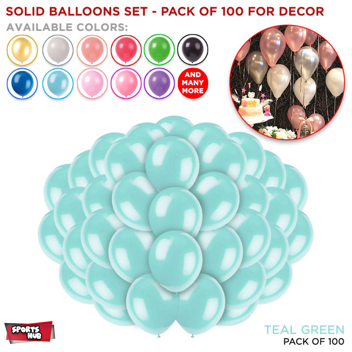 100 Pcs Solid Latex 12 inch Round Multi Colors Helium Ballons For Birthday Party, Weddings, Anniversary, Bridal Shower, Baby Shower, Graduation Parties, Independence Celebrations, Farewell, Party Decor Available in Pack of 100 Pcs