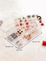 24 Grid Transparent Acrylic Jewelry Box organizer.. 