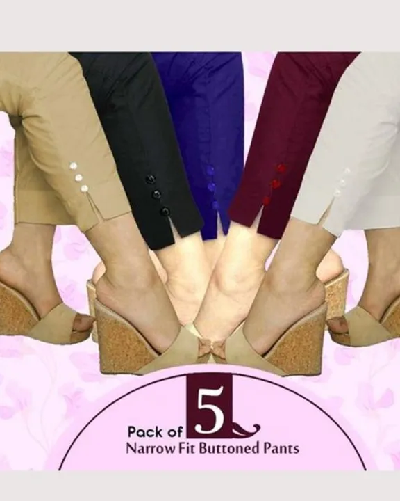 Pack%20Of%205%20-%20Multicolour%20Cotton%20Pant%20For%20Women%20-%20Image%203