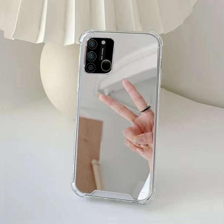 Back Cover for Tecno Spark 8C Luxury Silver Mirror Stylish Plating Fancy Soft Casing Silicone Phone Case Shiny Bling Pouch for Girls and Boys - Silver