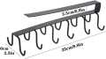 Cups Wine Glasses Storage Hooks, Scarf Hanging Hook, Rack Holder, Cabinet No Drilling, Hook Cup Holder, Under Cabinet Mug Cups, for Kitchen, Bathroom, Wardrobe (Black). 