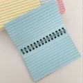 Simple Horizontal Line Colorful Tearable Coil Book Index Card Small Notebook Message Pad. 