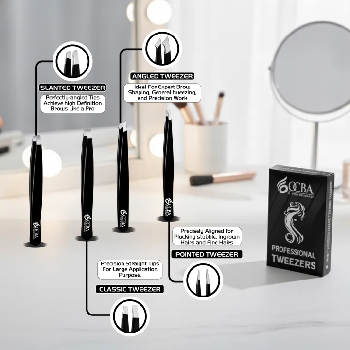 OCBA%20Eyebrow%20Tweezers%20Set%20Pack%20of%204%20%20Precision%20Beauty%20Tools%20in%20Blue,%20Silver,%20Red%20&%20Black,%20Stainless%20Steel%20for%20Facial%20Hair%20Removal%20&%20Grooming%20for%20Women%20&%20Men%20-%20Image%203
