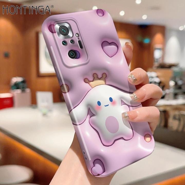 Hontinga for Redmi Note 10 Pro Note 10 Pro Max Back Cover Cool Cute Kuromi All-inclusive Film Hard Phone Case Camera Protection Mobile Cover