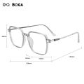 OQ BOGA 7 Colors Unisex Anti Blue Light Proof Radiation Square Frame Computer Glasses Women Men Eye Protection Rimless Eyewear. 