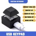 One Key USB Single Keyboard Mechanical Axis Wired Enter Custom Switch Password Cut Screen Desktop Shortcut Green Shaft Keyboard. 