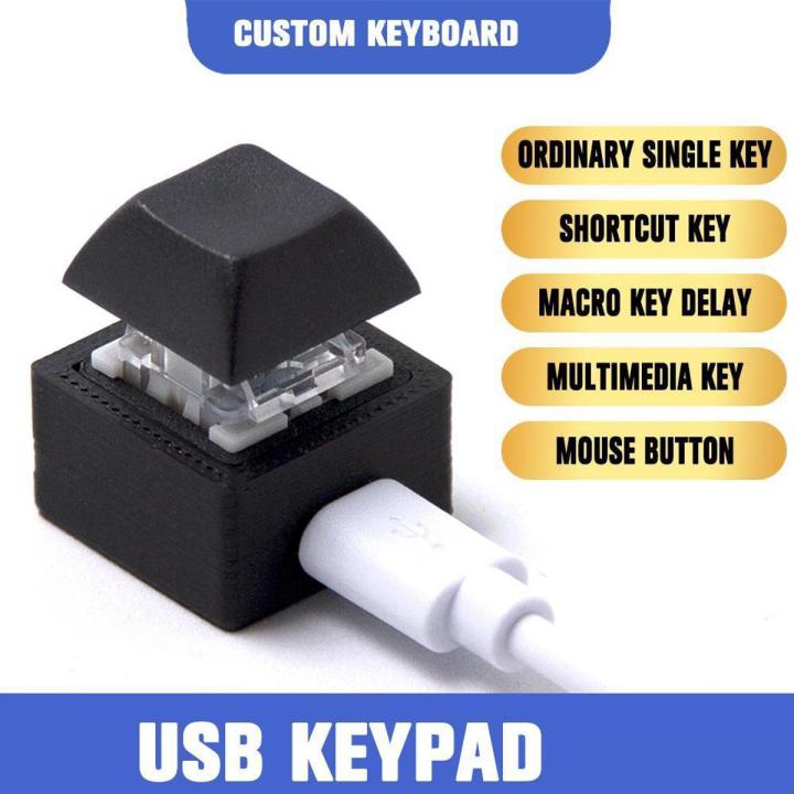 One Key USB Single Keyboard Mechanical Axis Wired Enter Custom Switch Password Cut Screen Desktop Shortcut Green Shaft Keyboard