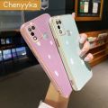 chenyyka For Infinix Hot 10 Play Hot 11 Play X688 Case Candy Color Luxury Plating Casing Side Edge Square Back Cover Full Lens Camera Protection Shockproof Soft Cases. 