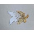 SHAHEEN Bird BAAZ Flying Golden 1pc (s05) Logo Metal Emblem Metal Body Monogram For Car Motorcycle Decorative Metal Marka Self Adhesive Metal Logo. 
