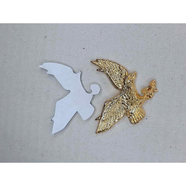 SHAHEEN Bird BAAZ Flying Golden 1pc (s05) Logo Metal Emblem Metal Body Monogram For Car Motorcycle Decorative Metal Marka Self Adhesive Metal Logo