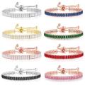 【beauty code】Kpop Vrouwen Tennis Luxe 2.5*5 Mm Multicolor Armbanden Voor Vrouwen Groothandel Verstelbare Sieraden DZH009. 
