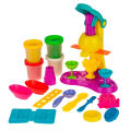 Playdough Ice Cream Parlor Set: Colorful Clay Pretend Play Kit for Kids - Fun and Educational Ice Cream Maker Machine Set with 6 Unique Clay Colors. 
