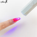 Myyeah White Mini Portable Nail Quick Drying Lamp Handheld UV Adhesive Glue Lamp USB Charging Nail Flashlight DIY Makeup Tools. 