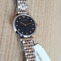 Emporio Armani Wrist Watch for Women / Wrist Watch For Girls Quartz Stainless Steel Blue Dial 32mm Watch AR11092. 