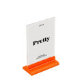 A5 Acrylic Sign Holder T Shape Table Menu Holder Product Price Tag Poster Frame Flyer Display Card Place Picture Stand. 