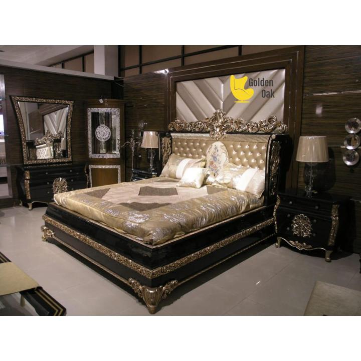 Golden Oak Dewanekhas bedroom Set – Royal Look