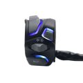 Motorcycle LED Neon Handlebar Switch Assembly set | Blue Colour | Headlight | Warning Light | Turn Signal | Horn Start Kill Button With. 