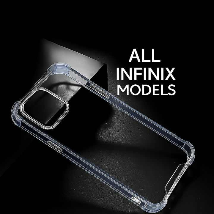 Transparent Soft Jelly Cover For Infinix Hot 50 Pro Plus Note 50 Pro Plus Zero 40 / 30 / 20 Smart 10 Smart 9 Smart 8 pro Plus Hot 40 Pro Hot 30 Hot 20 Play Hot 11 Play Hot 10 Play Hot 9 Play Note 40 Pro 5g  Note 30 Pro Note 12 Pro Note 11 Note 10 Gt 20