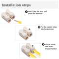 5/10/20/30/50 Pcs- Quick Wiring Electric Cable Connectors Screw Less Wire Connectors Press Type Quick Splice Wire Connector for Electric Connection Press Type Self Locking Quick Wiring Connector Quick Wiring Terminal  for LED Ceiling Lights  CH-2. 