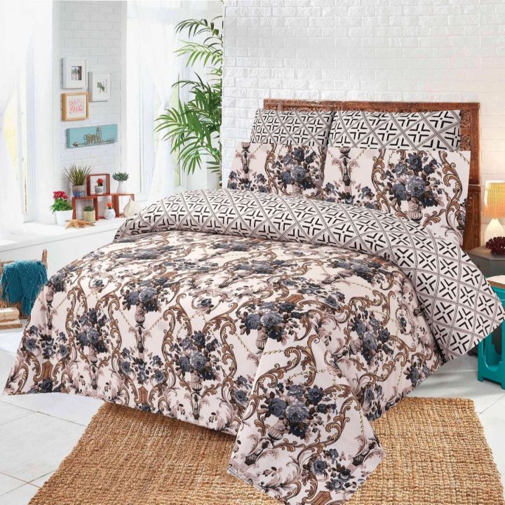 Beddys Studio Double  King Size Printed Cotton Bedsheet Set With 2 Pillow Cover (19 x 29) Inches