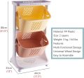 2 Tier Laundry Trolley Carts Storage Bin Clothes Storage Basket. 