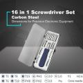 AzaTech 16 in 1 Screwdriver Set Repair Tool Kit Precision Screw Driver Opening Tools Magnetic Tip Carbon Steel Multifunctional Phillips Flathead Torx Handle Ratchet Pry Bars Portable With Box Professional Kit. 