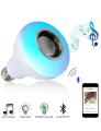 RGB LED Light Bulb E27+B22 12W Wireless Bluetooth Speaker Music Playing 16 Colors Lamp Bulb Lighting With Wireless Remote Controller. 