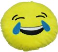 Smiley Round Emoji Pillow 24cm Medium Size with Filling or Cover Only, Soft Cushions for Home Decor and Gifts. 
