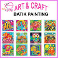 Babyyaya Batik Painting - Batik Colouring / kids adult colouring / mainan kanak-kanak / diy / color painting craft / art craft / Malay Traditional / Traditional Kelantan / Batik Painting / Batik For Kids / Stationery / Batik Canvas / Painting. 