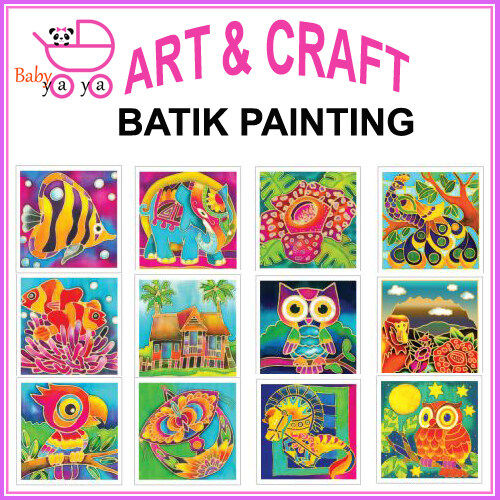 Babyyaya Batik Painting - Batik Colouring / kids adult colouring / mainan kanak-kanak / diy / color painting craft / art craft / Malay Traditional / Traditional Kelantan / Batik Painting / Batik For Kids / Stationery / Batik Canvas / Painting