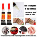 BataBata 3-12pcs Liquid Super Glue Wood Rubber Metal Glass Cyanoacrylate Adhesive Stationery Store Nail Gel 502 Instant Strong Bond Leath. 