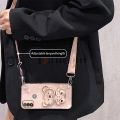 Powerlus G97 E7 P E20 E pull Moto suitable for Motorola stand protective shell mirror lanyard electroplating hand quicksand raccoon makeup G8 E7 G22 G10 protective case. 