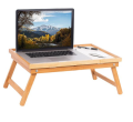 wooden Laptop table plus study table Wood Breakfast Bed Tray Lap Desk Serving Table Foldable. 