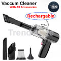 3 in 1 Multifunctional  Portable Vacuum Cleaner (Vacuum Gun) Duster Blower Air Pump Duster, Mopper, and Blower - with all accessories  Perfect Cleaning for Windows, Sofas, Carpet, Cars, Computer, Office - Keyboard & Sofa Cleaner ,| Trend Mate. 