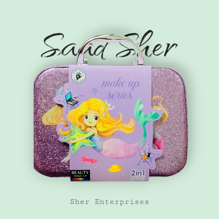 UniCorn Easy Makeup Kit Series with Beauty Make Up cum Jewelry For Your Minnie Minors / Girls Aged 6,7,8,9,10,11,12 and 13 Years of Age , Groom Your Child With Funny Experience Non Unicorn Makeup Kit Series 2 in 1