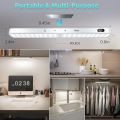 ABCidy Closet Lights Motion Sensored 3 Pack, Under Cabinet Lights Rechargeable, Battery Level Display, Dimmable Motion Sensor Light Indoor, Under Counter Lights for Closet, Kitchen, Cupboard, Wardrobe. 