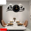 3D Jungle Wooden Wall Clock Numeral Quartz Watch DIY Design Decoration Piece for Home Decor Living Room and Offices and for Gift Items. 