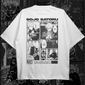 Gojo Satoru Manga Style T-shirt Anime White T-shirt. 