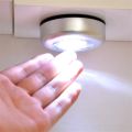 Tiny LED Round Light Stick N Click Self Adhesive Battery Operated Light Torch l ed Mini Night Lamp Bright Light Tap Light. 